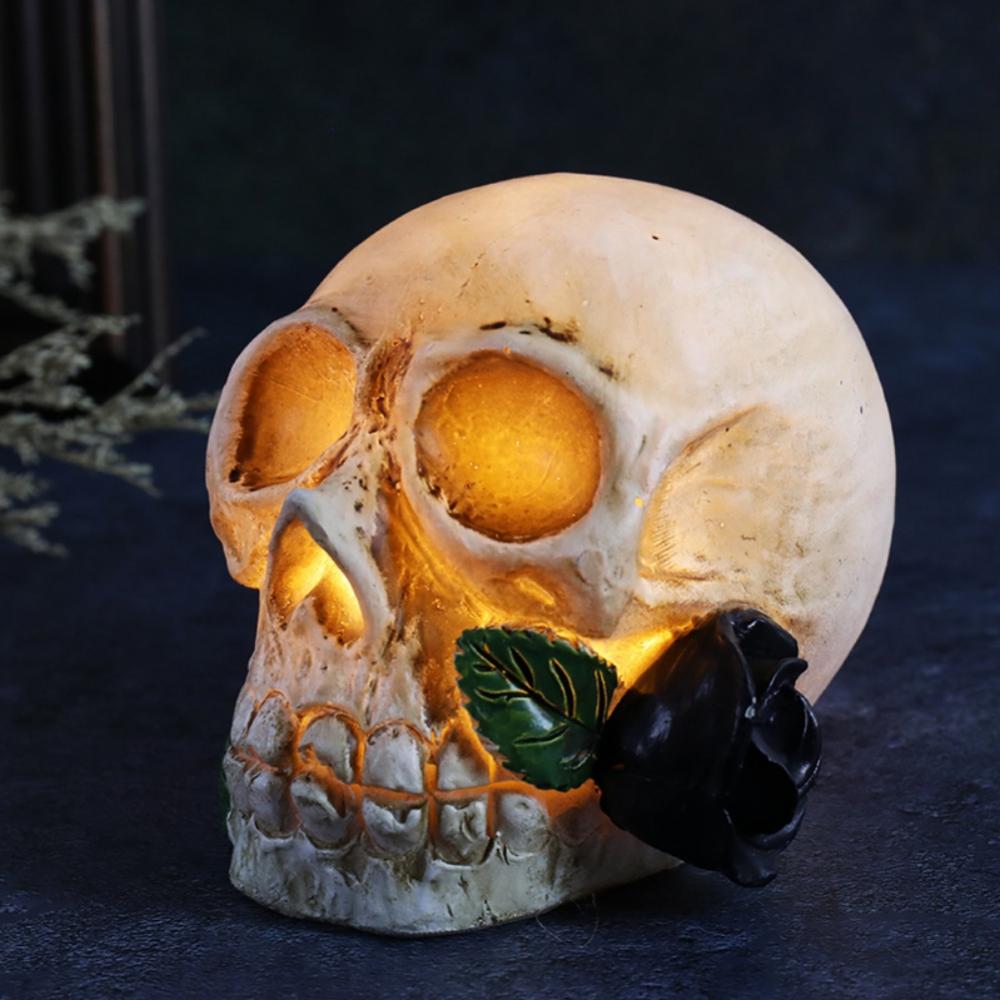 Halloween Led Luminous Head Skull Decoration