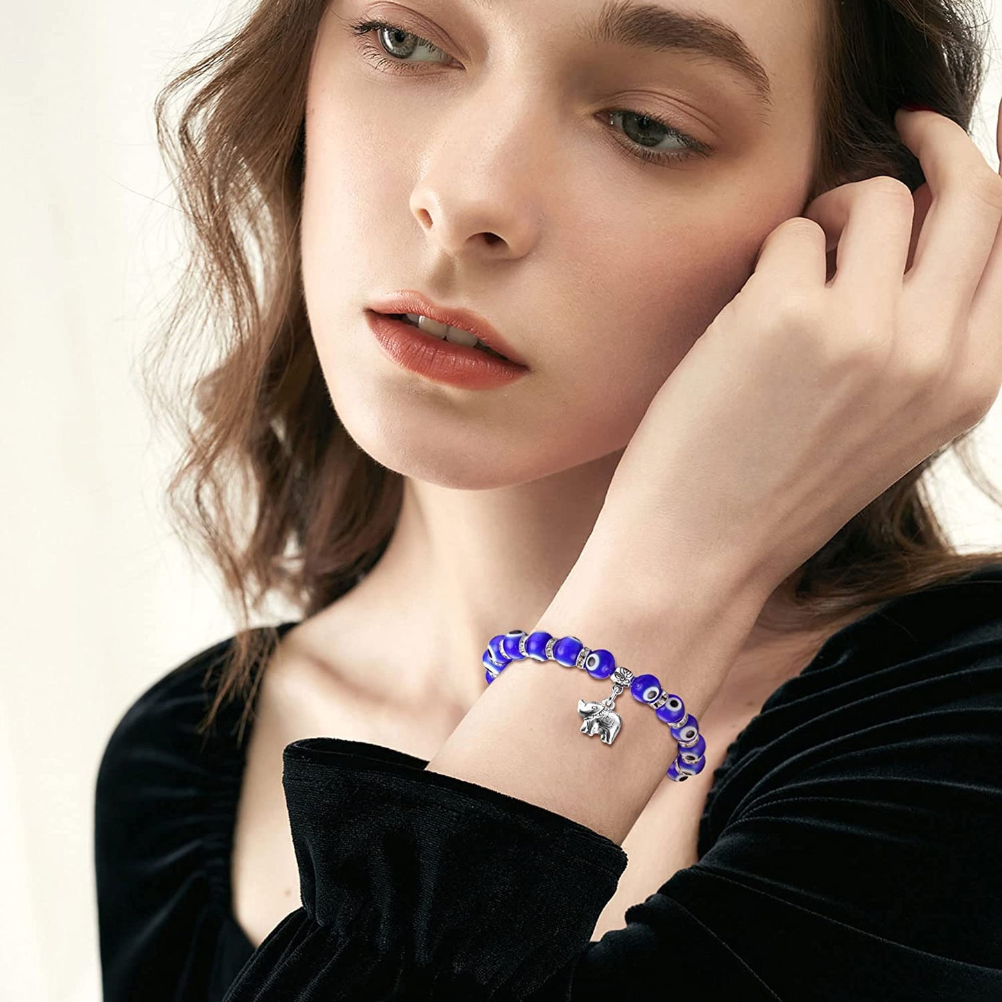 8 PCS Evil Eye Bead Bracelet for Women/Men