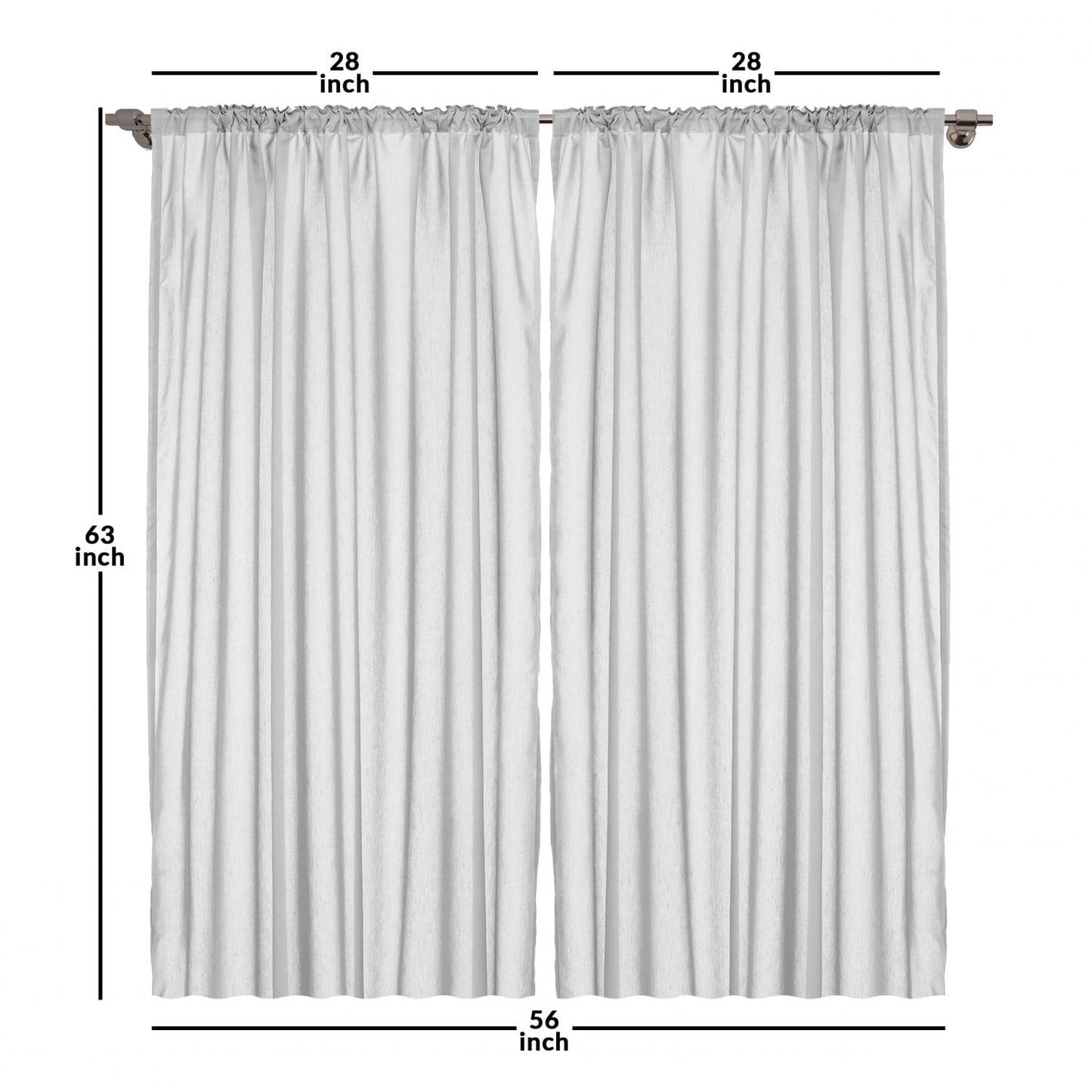 Christmas Floral Flakes Winter Curtains 2 Panels Set