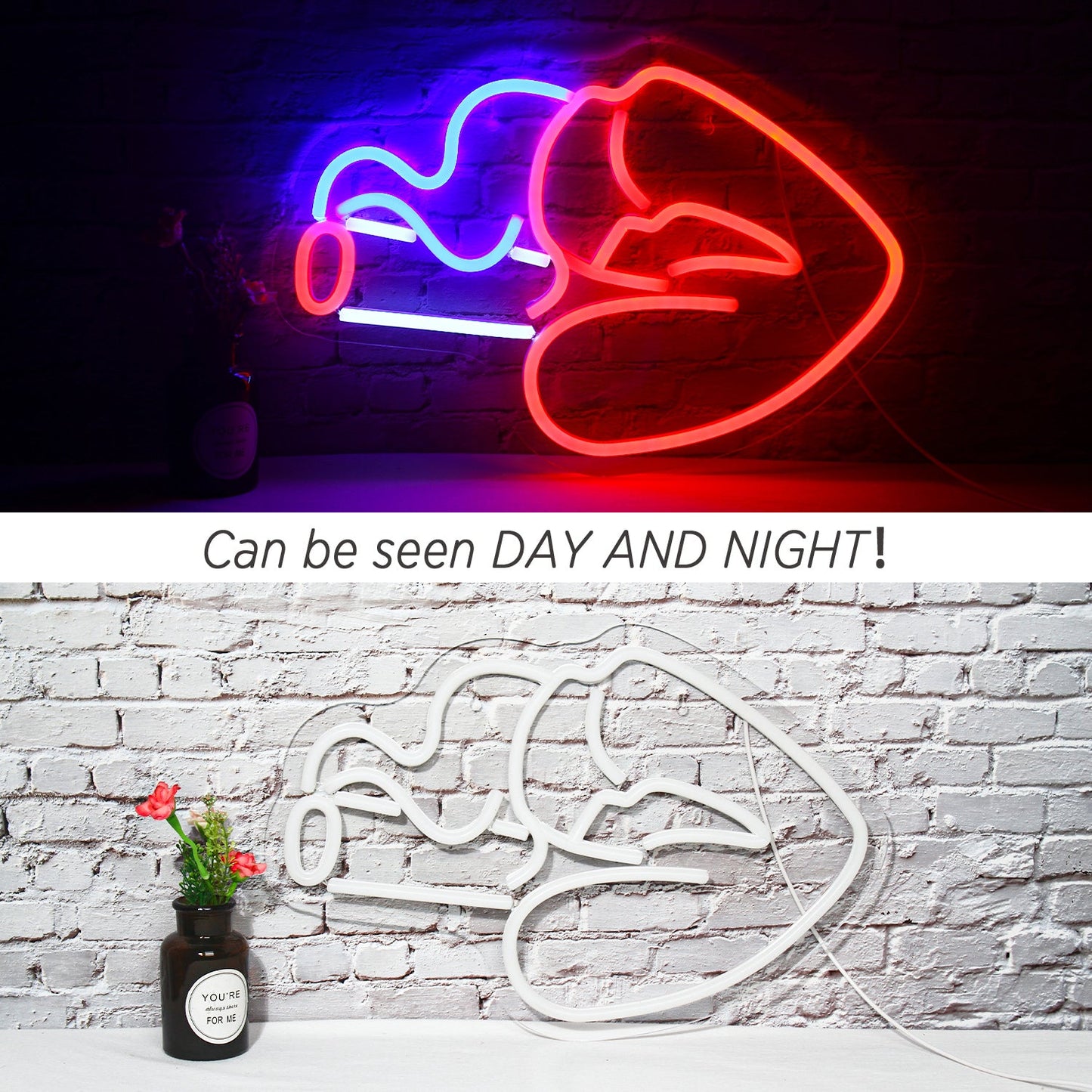 Sexy Smoking Lips Neon Light USB Powered Wall Decoration