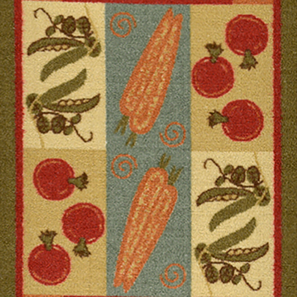 Non-Slip Rubberback Paisley Kitchen Runner Rug, 20" x 59"