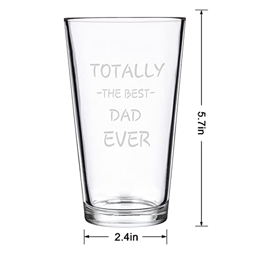 Funny Christmas Gift for Dad Beer Glass