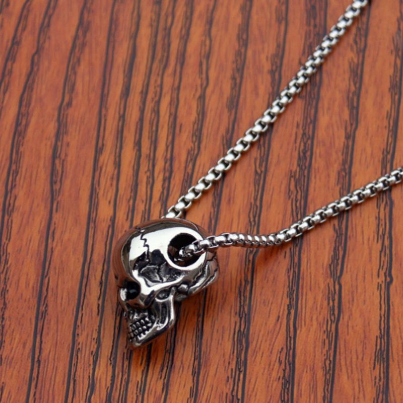 Retro Gothic Skull Pendant Necklace Punk for Men & Women