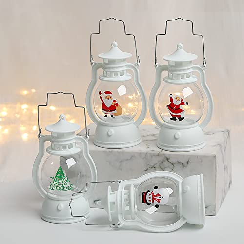 4 Pcs Mini Christmas Lantern Decoration w/ LEDs