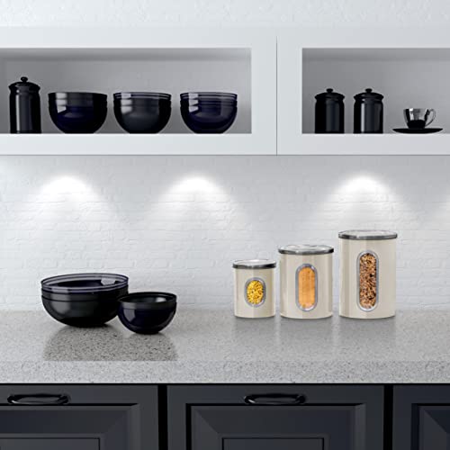 3 Pc Airtight Canisters Sets For The Kitchen w/ See Through Window