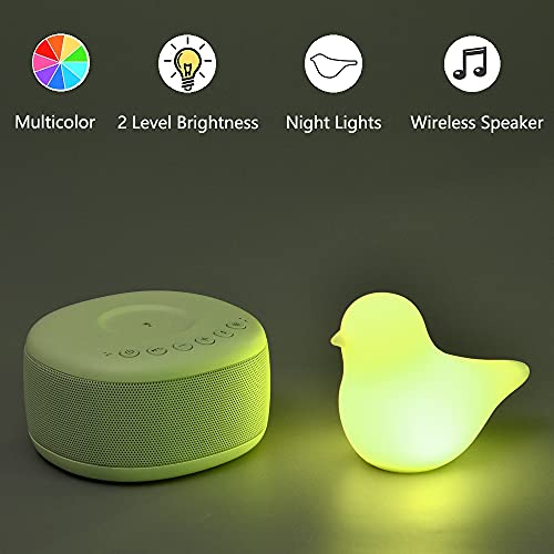 Cute Bluetooth Bird Bedside Lamp w/ Wireless Speaker & Microphone