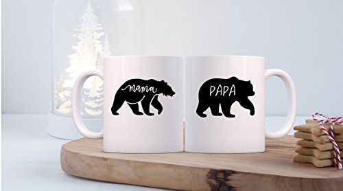 11 oz. Mama Bear And Papa Bear Ceramic Mug Gift for Christmas