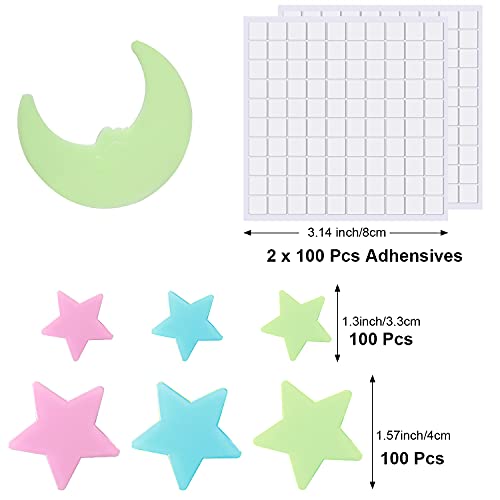 Glow in The Dark Stars for Ceiling, Self Adhesive & Easy to Peel Off Star Stickers