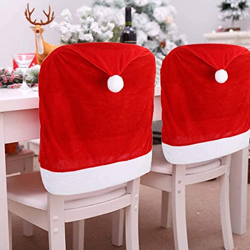Santa Claus Hat Christmas Chair Covers