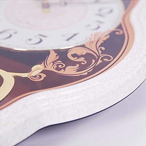 19 inch Vintage/Retro Wall Clock,w/ Pendulum,Silent Grandfather-Battery Operated