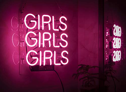 Neon Signs Girl Girls Girls Girls Neon Wall Decoration12"x10.6"