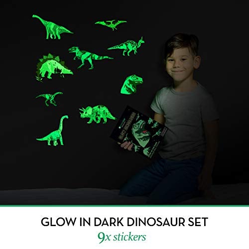 Large Dinosaur Wall Decals Glow in The Dark Stickers for Home Decoration