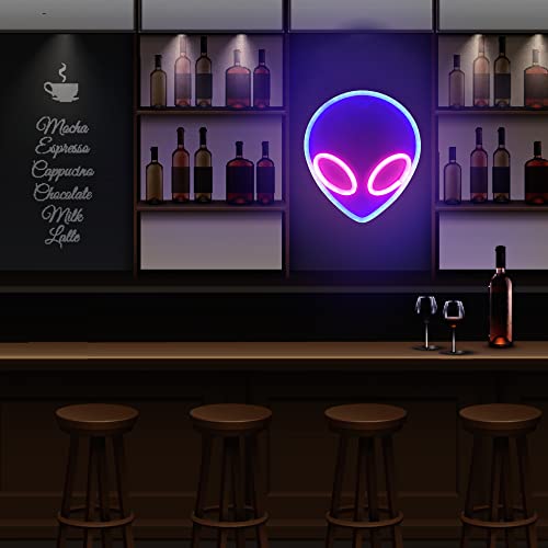 Alien Led Neon Lights USB or Battery Powered Wall Decoration