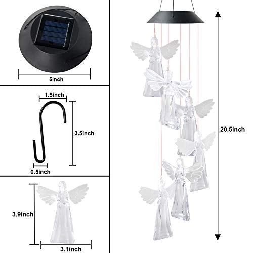 Angel String Light red top Gardening Light up Wind Chimes
