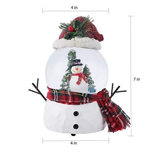 Musical Christmas Santa Figurine Snow Globe Glitter Ornament Decoration Plays "We Wish You a Merry Christmas