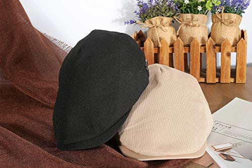 Men's Flat Ivy Gatsby Newsboy Hat Summer Driving Cabbie Hunting Cap