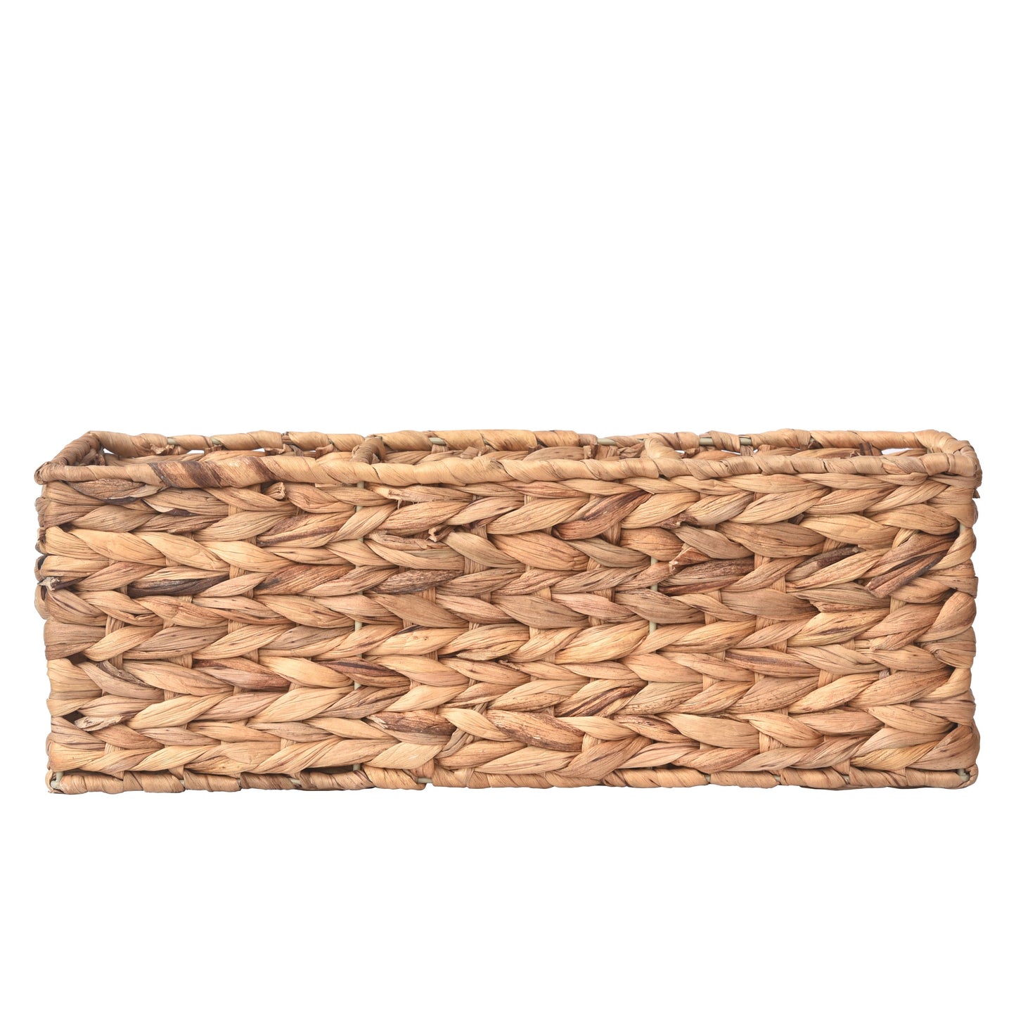 Woven Water Hyacinth Tank Basket, Natural