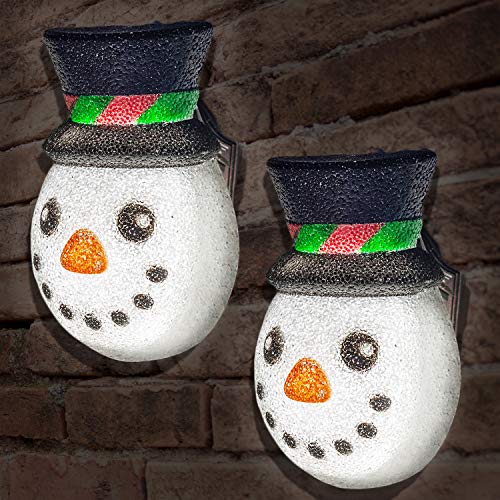 2 Pcs Christmas Cute Snowman Porch Light Cover