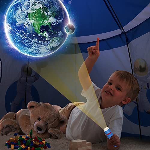 Rocket Ship Pop Up Playhouse Tent Space Toys Included Space Projector