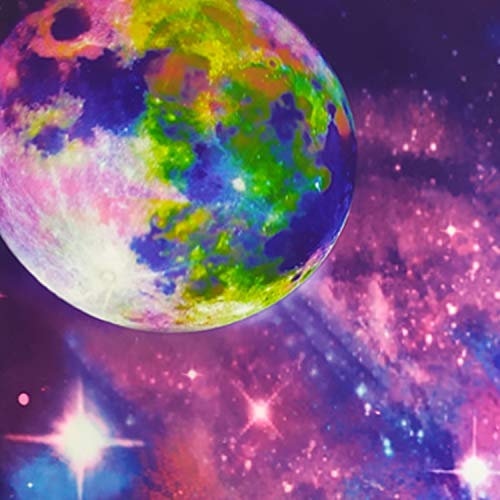 Psychedelic Lion Moon Constellation Universe Galaxy Tapestry