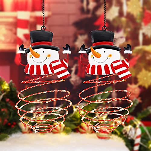 2 Pack Christmas Hanging Solar Lanterns