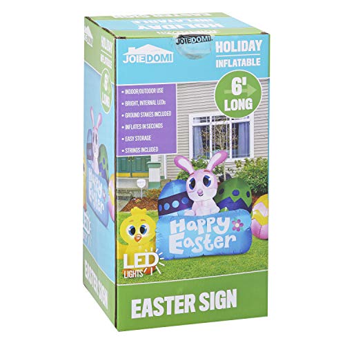 6 ft Long Easte rInflatable Sign w/ Build-in LEDs