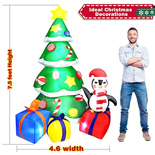 7.5ft Christmas Inflatable Tree w/ Gifts & Penguin