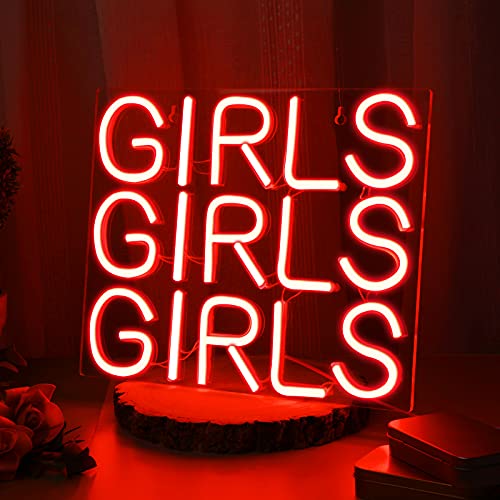 Neon Signs Girls Girls Girls, 12 x10 Inch