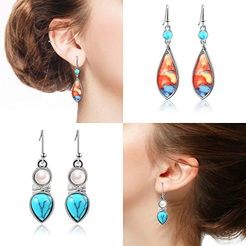 16 Pairs Crystal Drop Dangle Earrings for Women