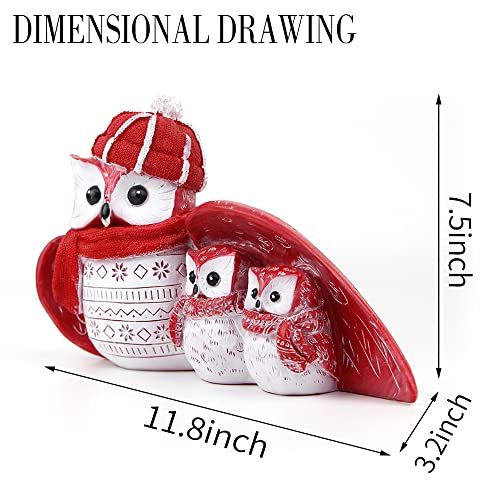 Christmas Figurines Owl Statue Home Decoration