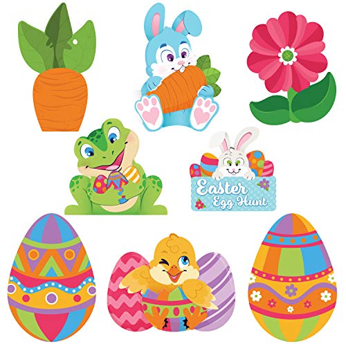8 Pcs Easter Yard Signs Decorations