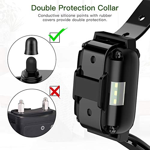 Dog Training Collar w/ 2600Ft Remote, Electronic w/ Beep, Vibration, Shock, Light & Keypad Lock Mode