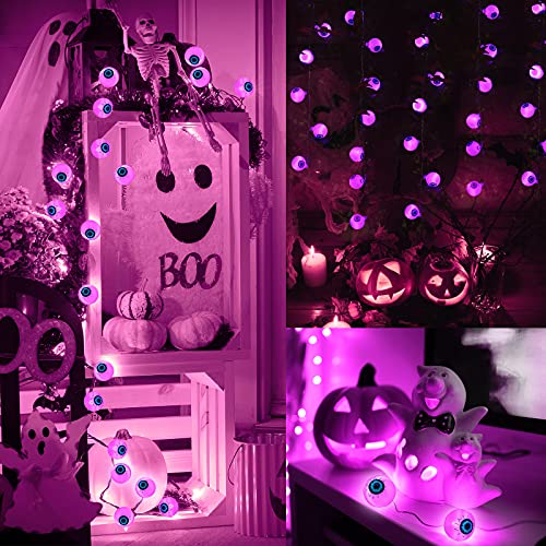 Halloween Eyeball String Lights, 30LED Battery Operated