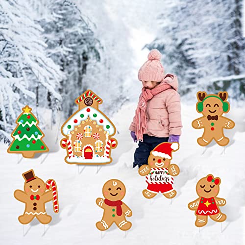 8 Pcs Large Gingerbreads Christmas Decoration