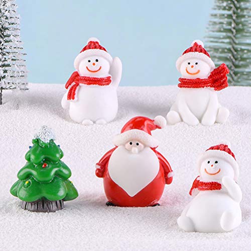 4pcs Miniatures Christmas Snowman Figurines Ornaments