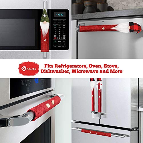 Christmas Curtain Tieback Buckle & Gnome Christmas Refrigerator Handle Covers