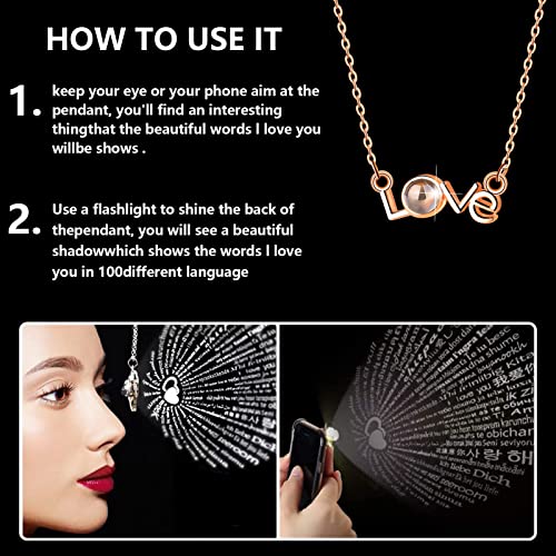 Preserved Rose w/ Heart Crystal Necklace