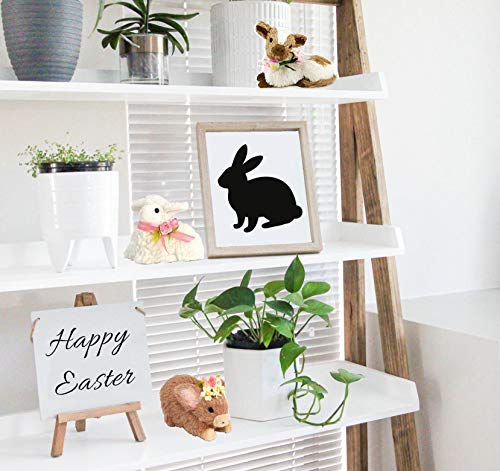 Easter Home Decor Lamb Pig Cow Figurine Set of 3