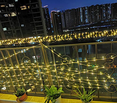 Outdoor Led Rope Lights String with 200 LEDs Waterproof Decoration Starry Fairy Lights Plug in for Home, Garden, Patio Decor