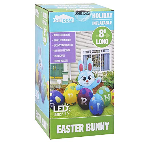 8 ft Easter Inflatable Outdoor Decoration w/ Build-in LEDs