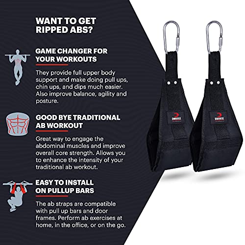 Arm Support for Ab Workout, Hanging Ab Straps for Pull Up Bar Attachment