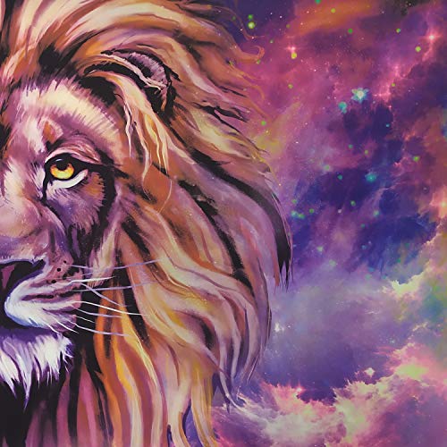 Starry Sky Lion Galaxy Vivid Tapestry