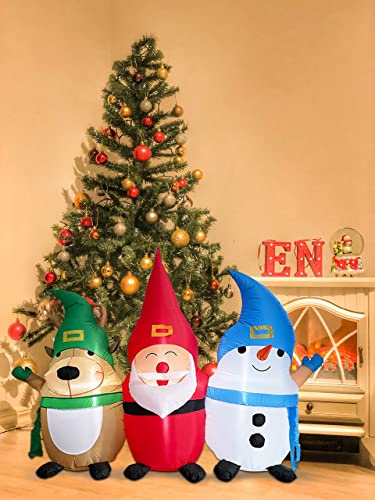 6.9 FT Led Light Happy Santa Elk Snowman Christmas Outdoor Indoor Decorations inflatables