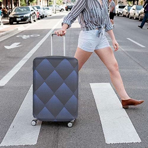 Washable Luggage Cover - Fashion Suitcase Protector (Blue Cube)