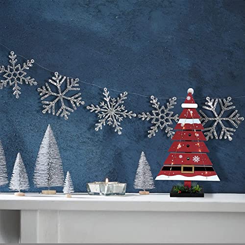 Lighted Wooden Christmas Tree Decorations -Rustic