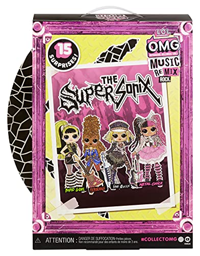 LOL Surprise OMG Remix Rock Fame Queen Fashion Doll w/ 15 Surprises