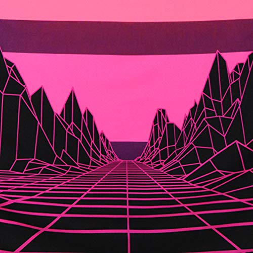 Sun Mountain Abstract Purple Mountains Tapestry Retro Geometric Wave Tapestry