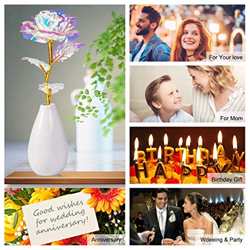 Gifts for Women, Artificial Rose Flowers & Vase Gift for Her