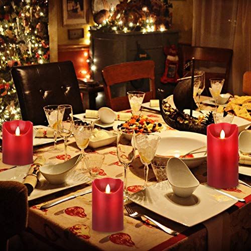 Set of 9 Flameless Candles Include Realistic Dancing LED Flames and 10-Key Remote Control