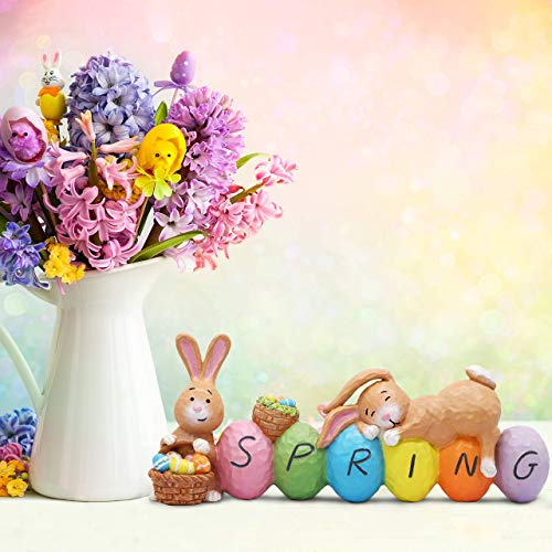 Spring Easter Indoor Decoration Craft Style Bunny and Egg Decoration